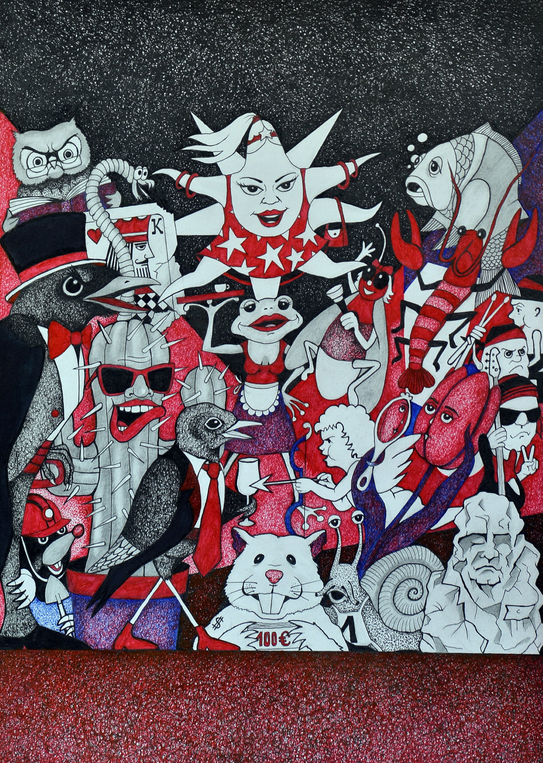 Zvezda in srce - ilustracija Rok Dragič